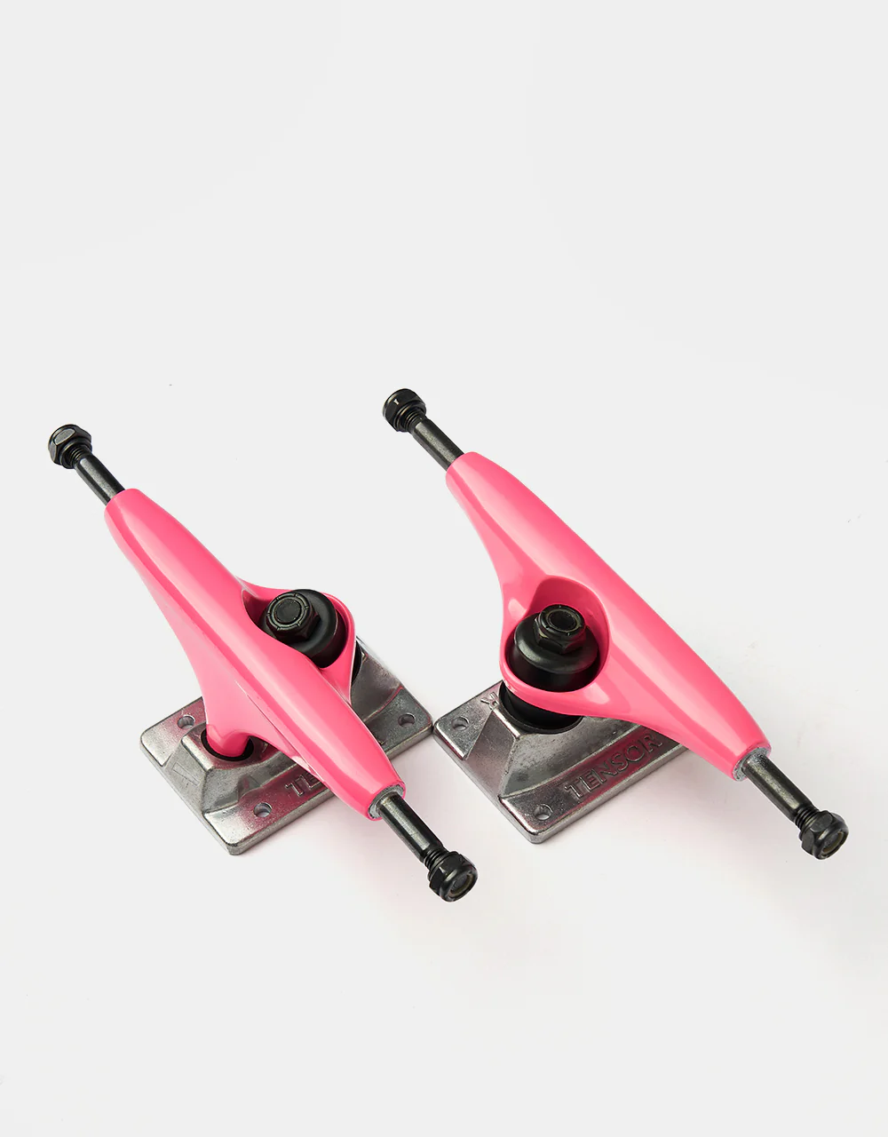 Tensor Alloys 5.25 Skateboard Trucks - Safety Pink/Raw (Pair) - Image 3