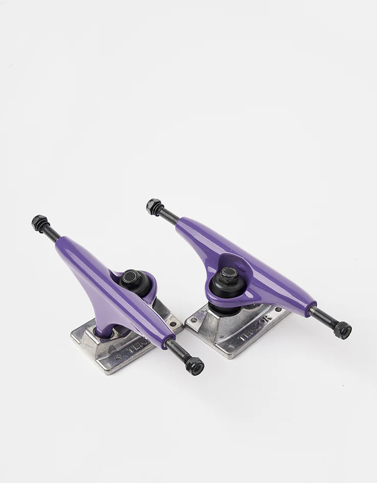 Tensor Alloys Skateboard Trucks - Purple/Raw (Pair) - Image 4