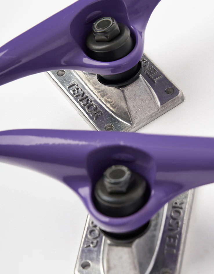 Tensor Alloys Skateboard Trucks - Purple/Raw (Pair) - Image 5