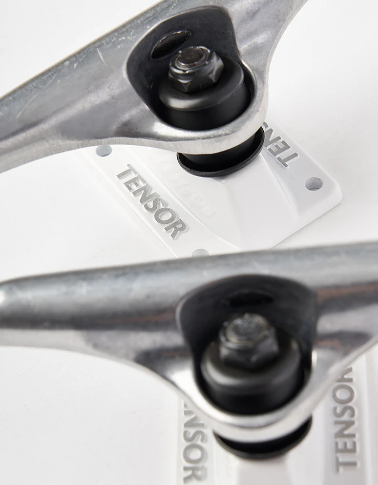 Tensor Alloys Skateboard Trucks - Raw/White (Pair) - Image 4