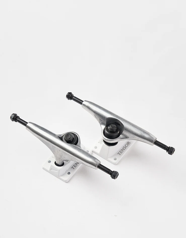 Tensor Alloys Skateboard Trucks - Raw/White (Pair) - Image 5