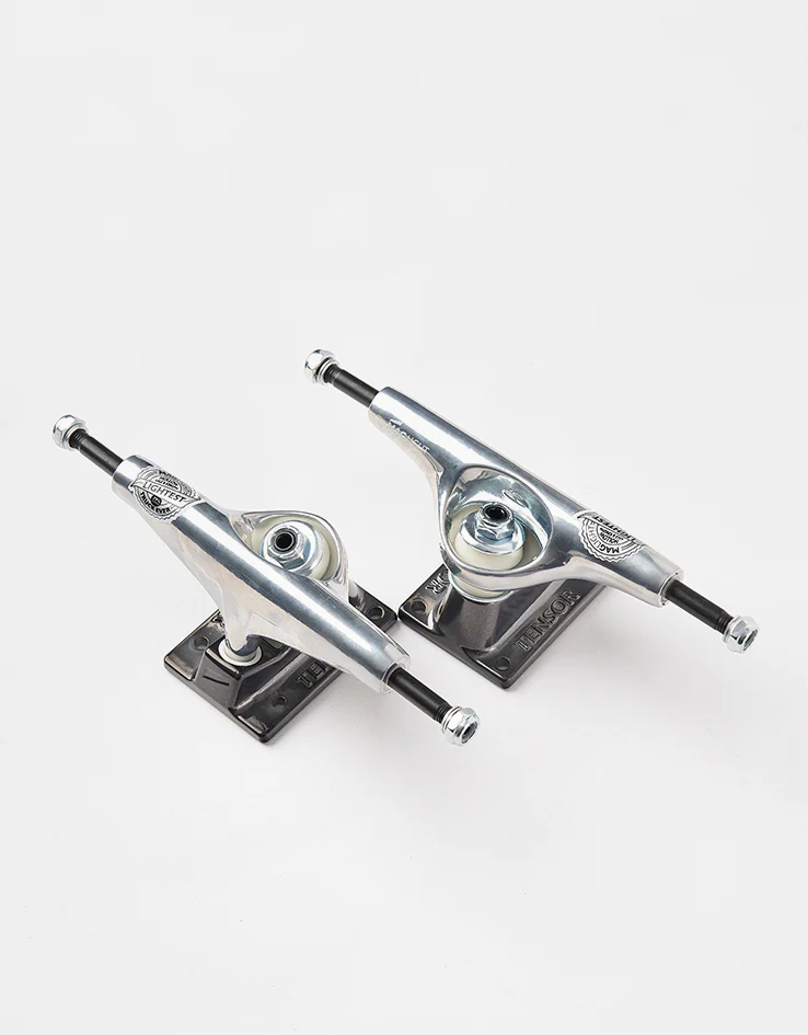 Tensor Glossy Mag Light Skateboard Trucks - White Gold/Gunmetal (Pair) - Image 4