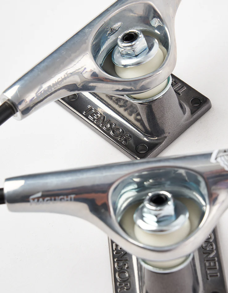 Tensor Glossy Mag Light Skateboard Trucks - White Gold/Gunmetal (Pair) - Image 5