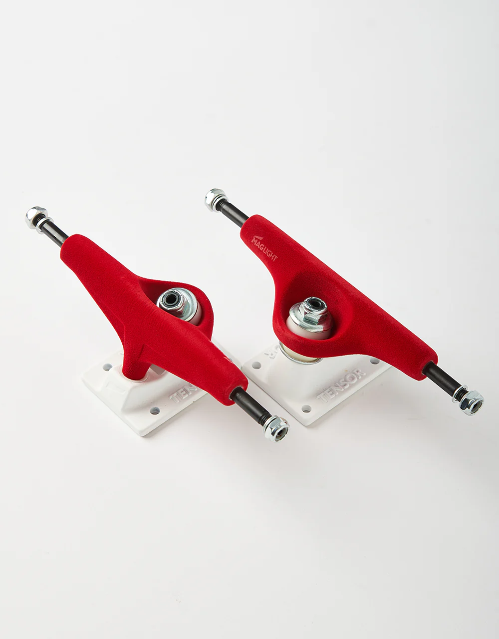 Tensor Velvet Mag Light 5.25 Skateboard Trucks - Red/White (Pair) - Image 5