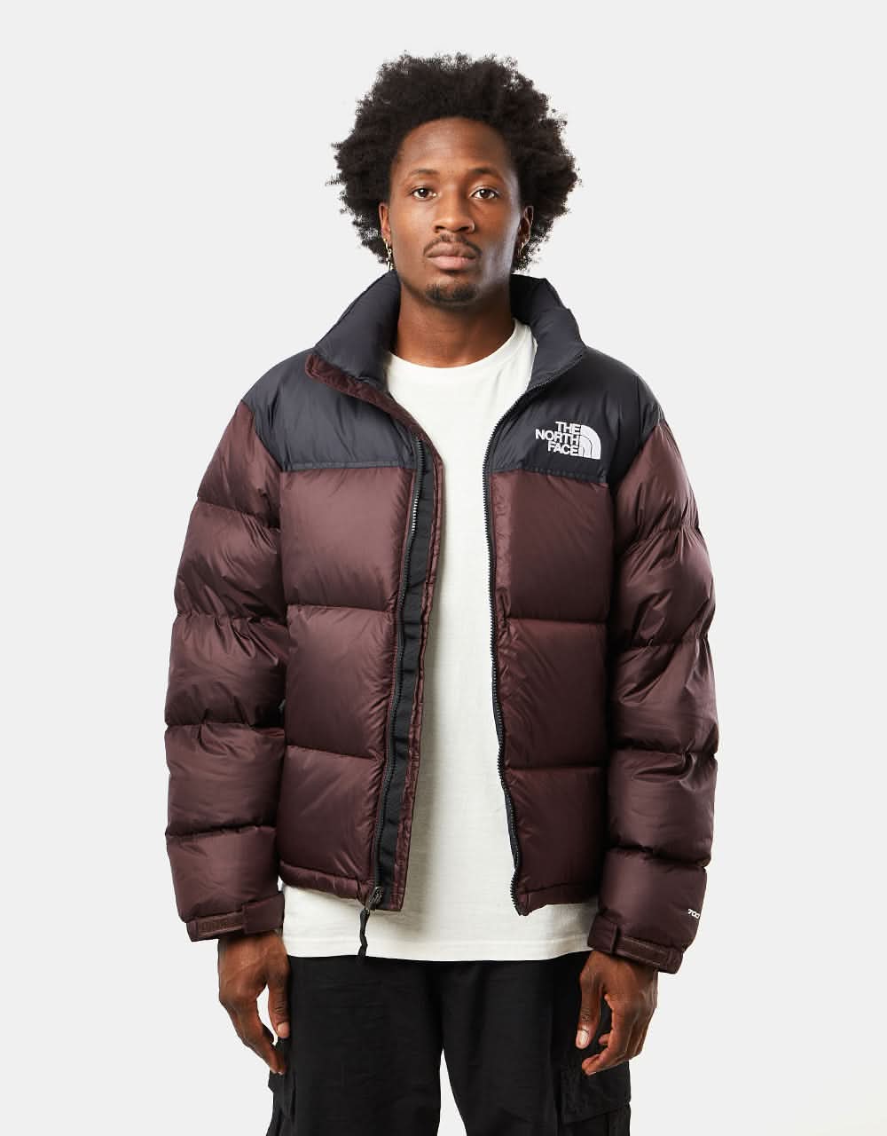 The North Face 1996 Retro Nuptse Jacket - Coal Brown/TNF Black - Image 2