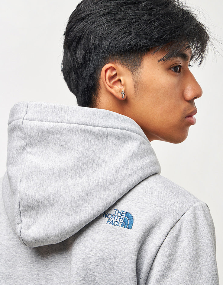 The North Face Drew Peak Pullover Hoodie - TNF Light Grey Heather/Blue - Image 4
