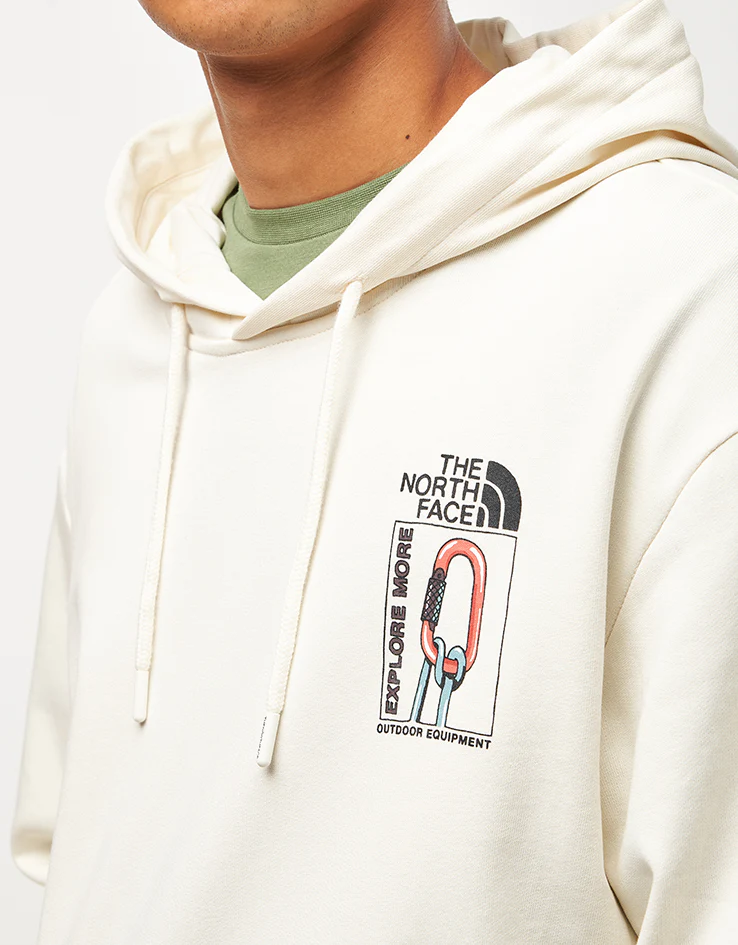 The North Face Explore Gear Relaxed Pullover Hoodie - White Dune - Image 4