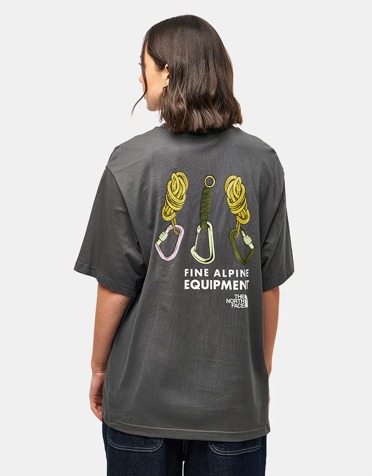 The North Face Explore Gear Relaxed T-Shirt - Anthracite Grey - Image 5