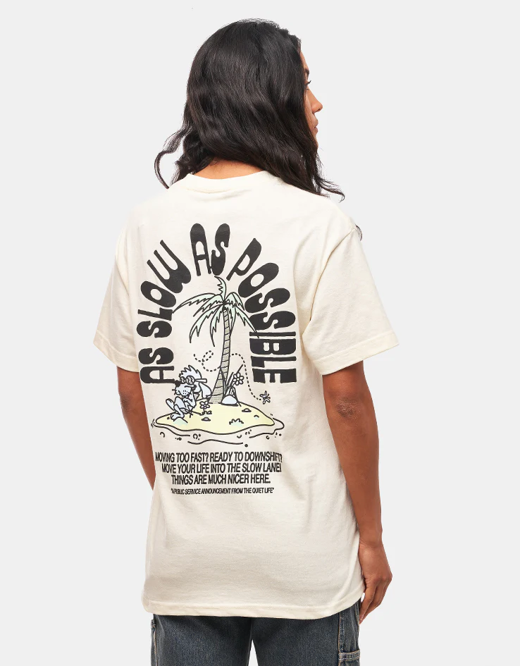 The Quiet Life As Slow As Possible T-Shirt - Cream - Image 5