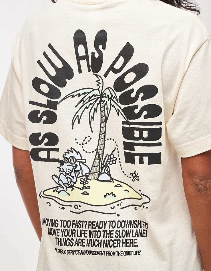 The Quiet Life As Slow As Possible T-Shirt - Cream - Image 7