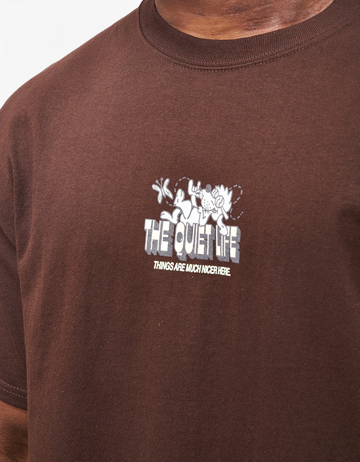 The Quiet Life As Slow As Possible T-Shirt - Dark Brown - Image 4