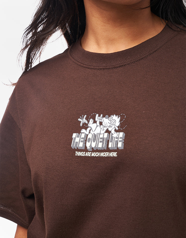 The Quiet Life As Slow As Possible T-Shirt - Dark Brown - Image 7