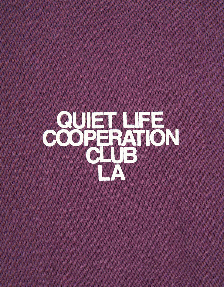 The Quiet Life Cooperation Club T-Shirt - Eggplant - Image 4