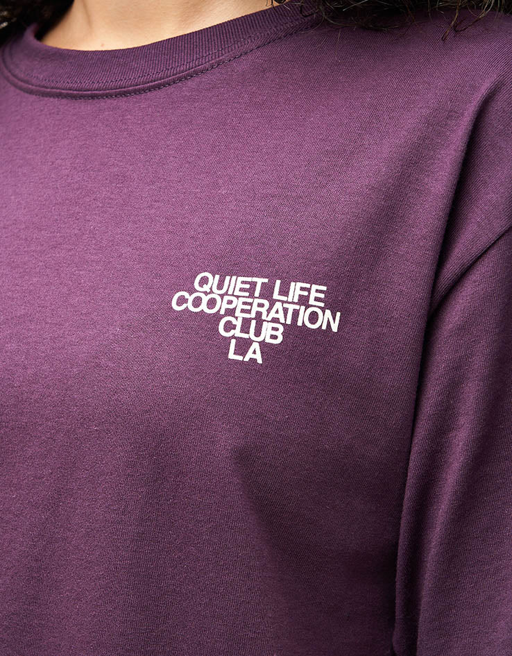 The Quiet Life Cooperation Club T-Shirt - Eggplant - Image 8