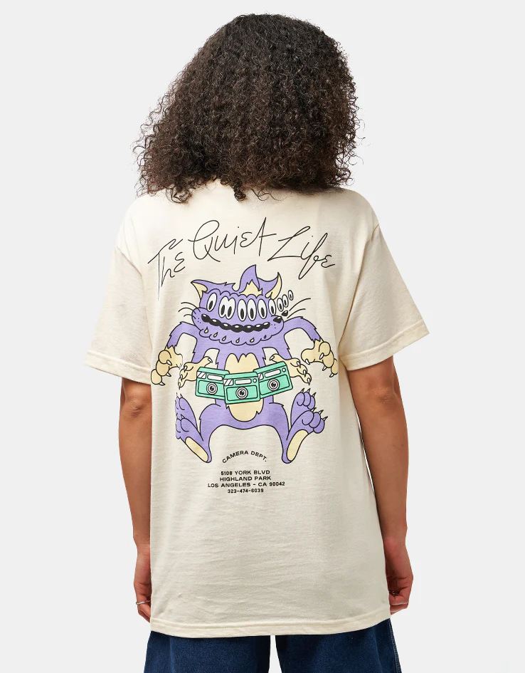 The Quiet Life Shakey Cat T-Shirt - Cream - Image 5