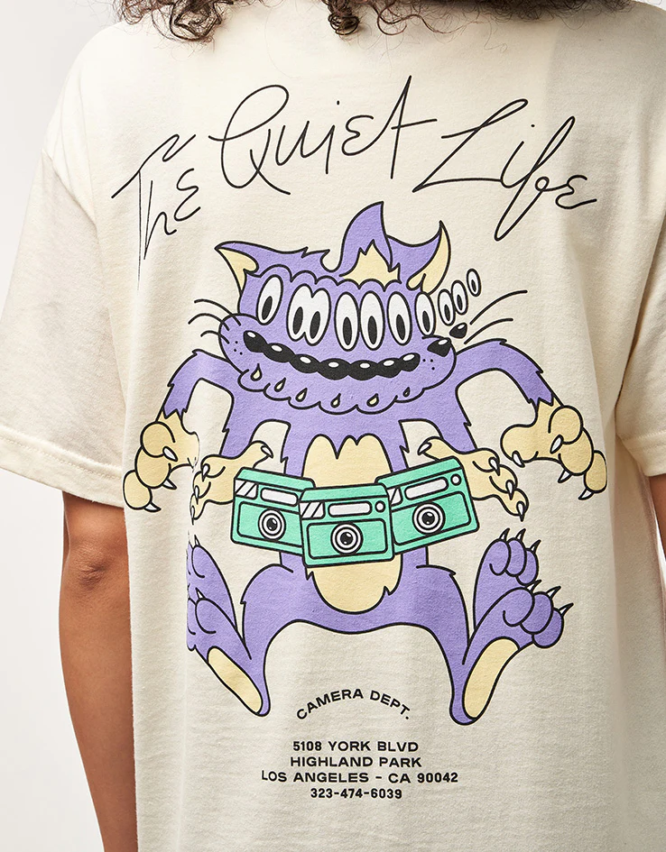 The Quiet Life Shakey Cat T-Shirt - Cream - Image 7