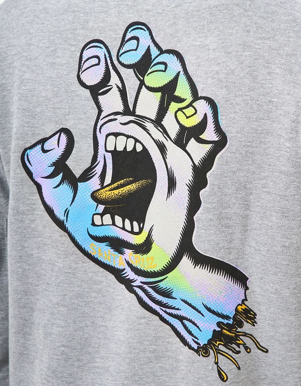 ThirtyTwo x Santa Cruz Screaming Hand Pullover Hoodie - Grey Heather - Image 2