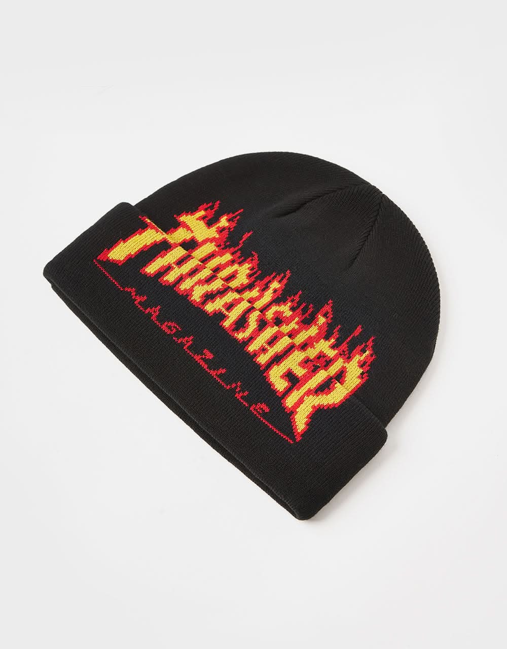 Thrasher Flame Fold Beanie - Black - Image 3