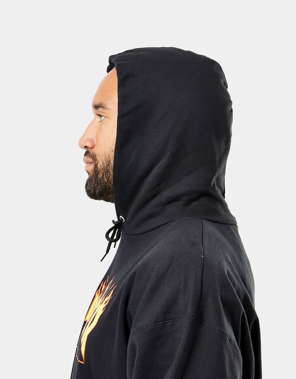 Thrasher Flame Logo Pullover Hoodie - Black - Image 6