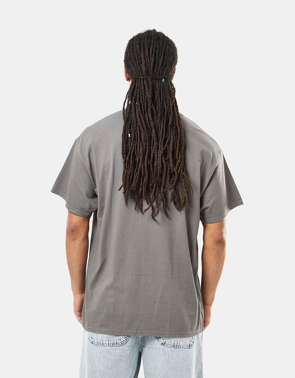 Thrasher Flame Logo T-Shirt - Charcoal - Image 3