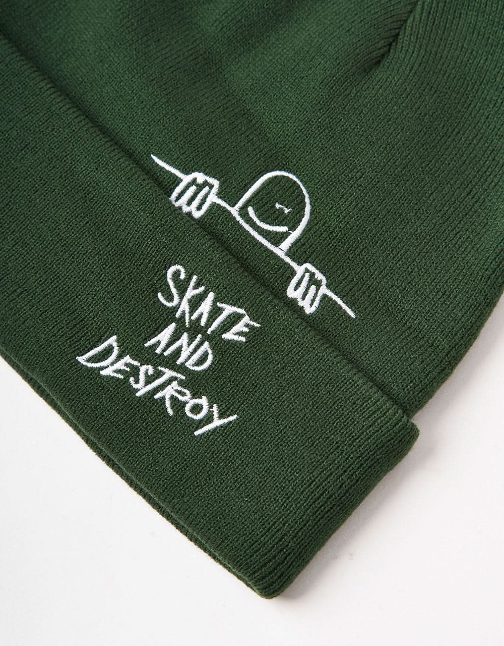 Thrasher Gonz Sad Fold Beanie - Forest Green - Image 2
