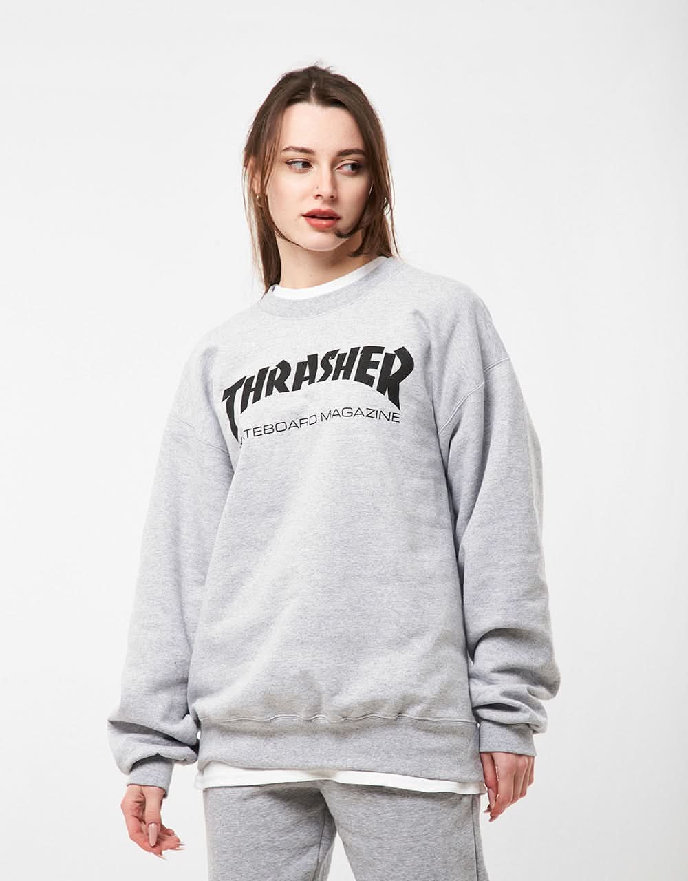 Thrasher Skate Mag Crewneck Sweat - Heather Grey - Image 4