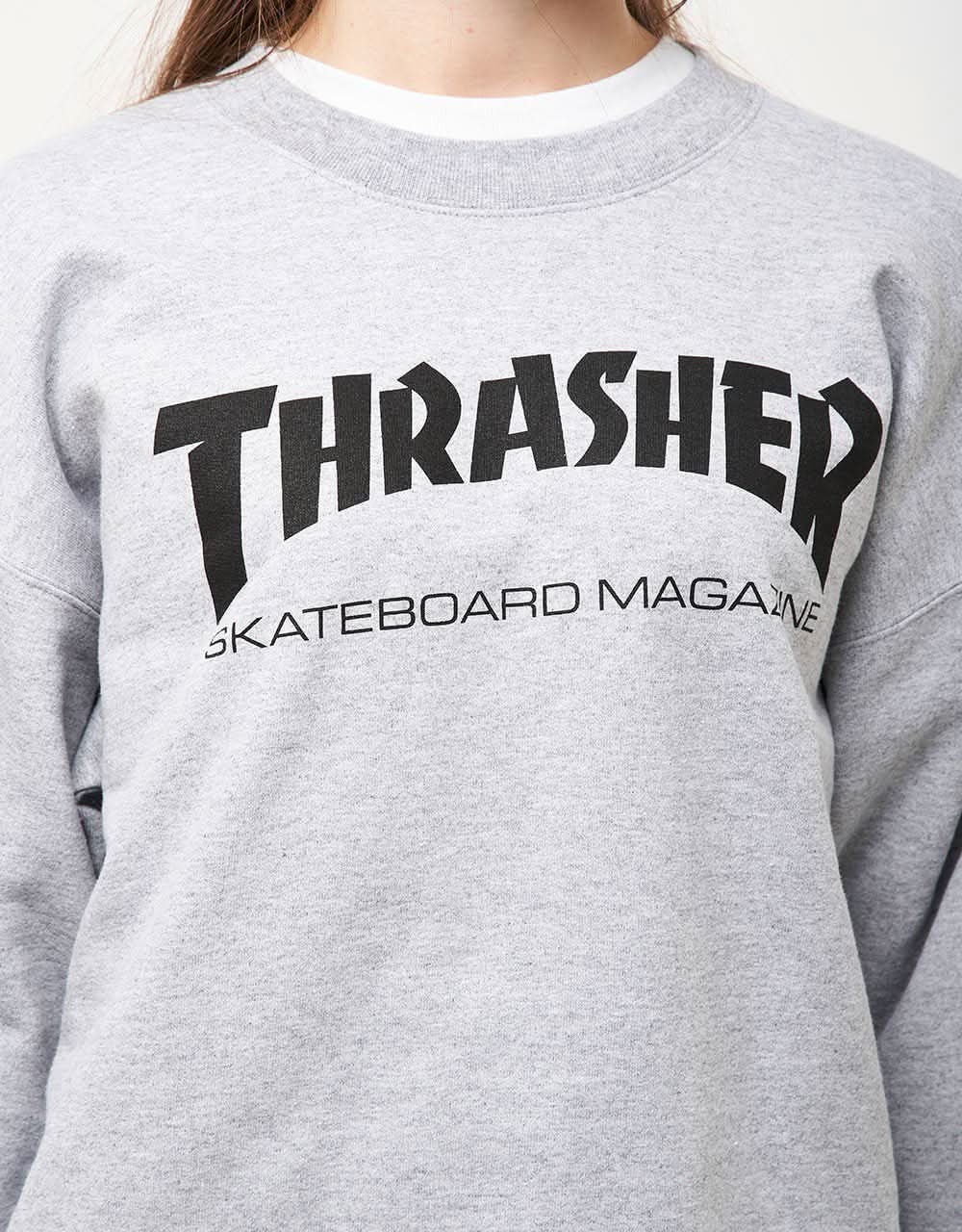 Thrasher Skate Mag Crewneck Sweat - Heather Grey - Image 6