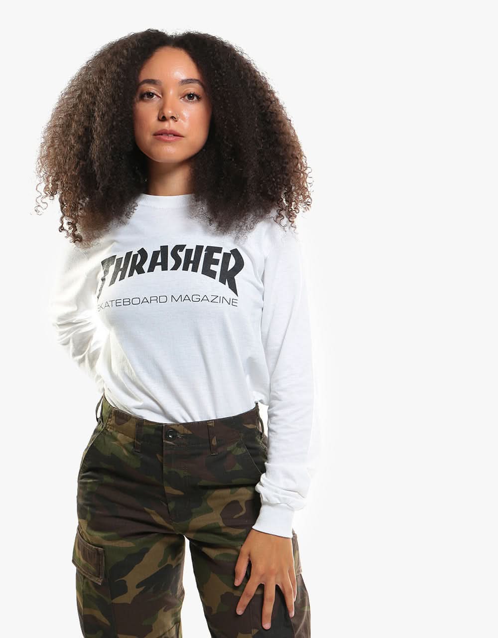 Thrasher Skate Mag L/S T-Shirt - White - Image 4