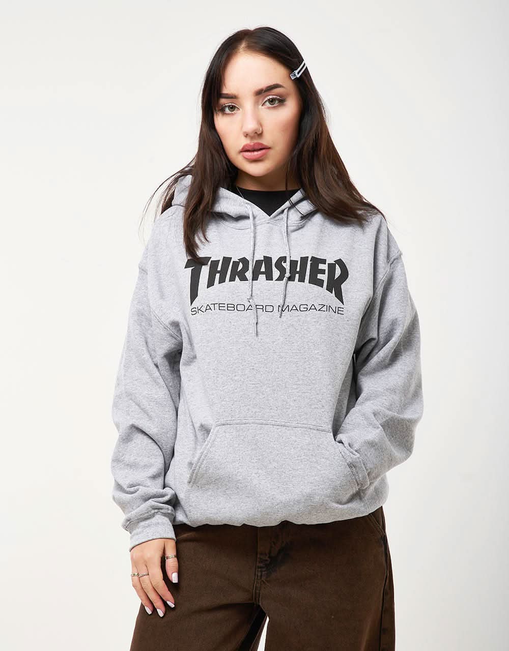 Thrasher Skate Mag Pullover Hoodie - Heather Grey - Image 7