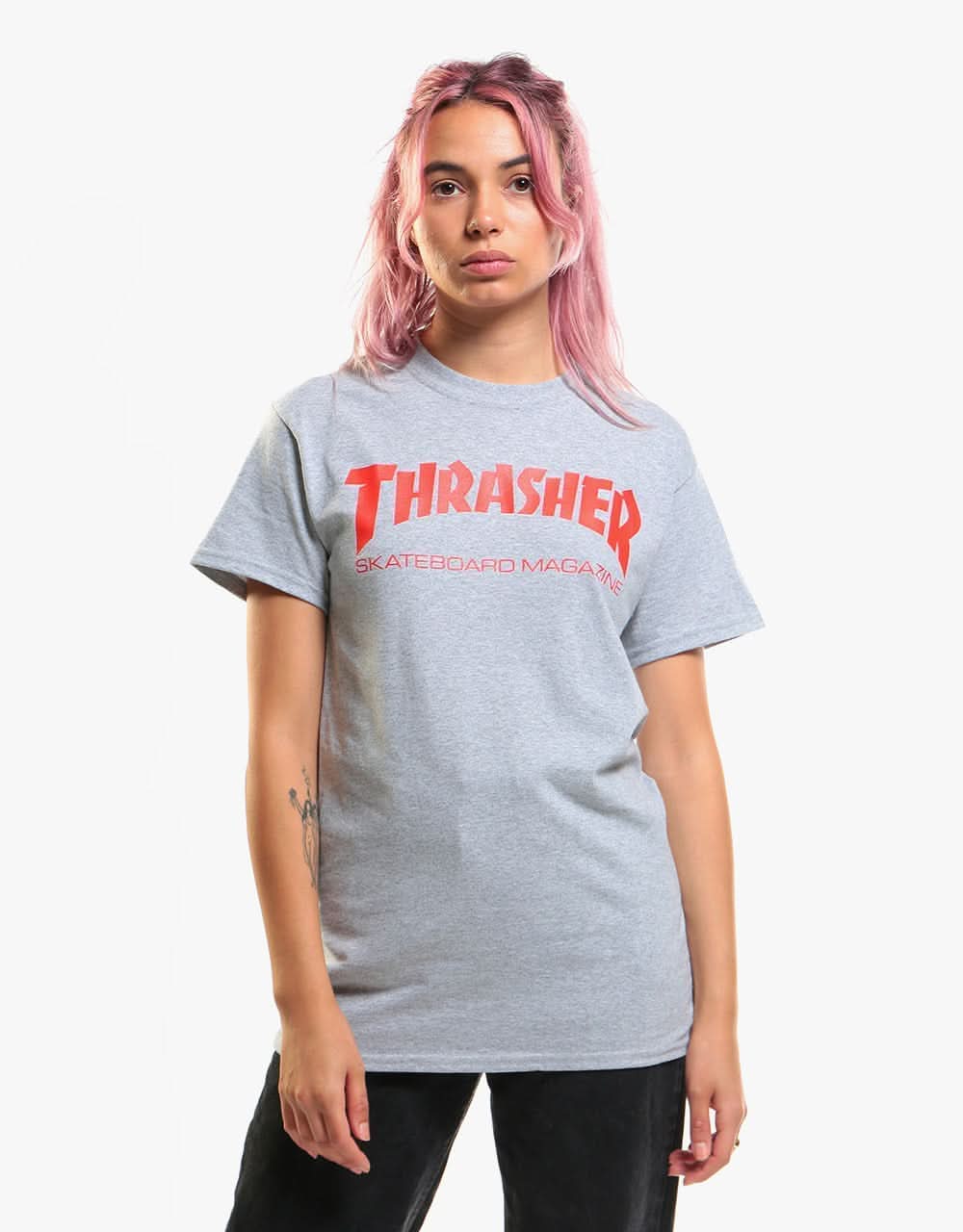 Thrasher Skate Mag T-Shirt - Heather Grey - Image 4