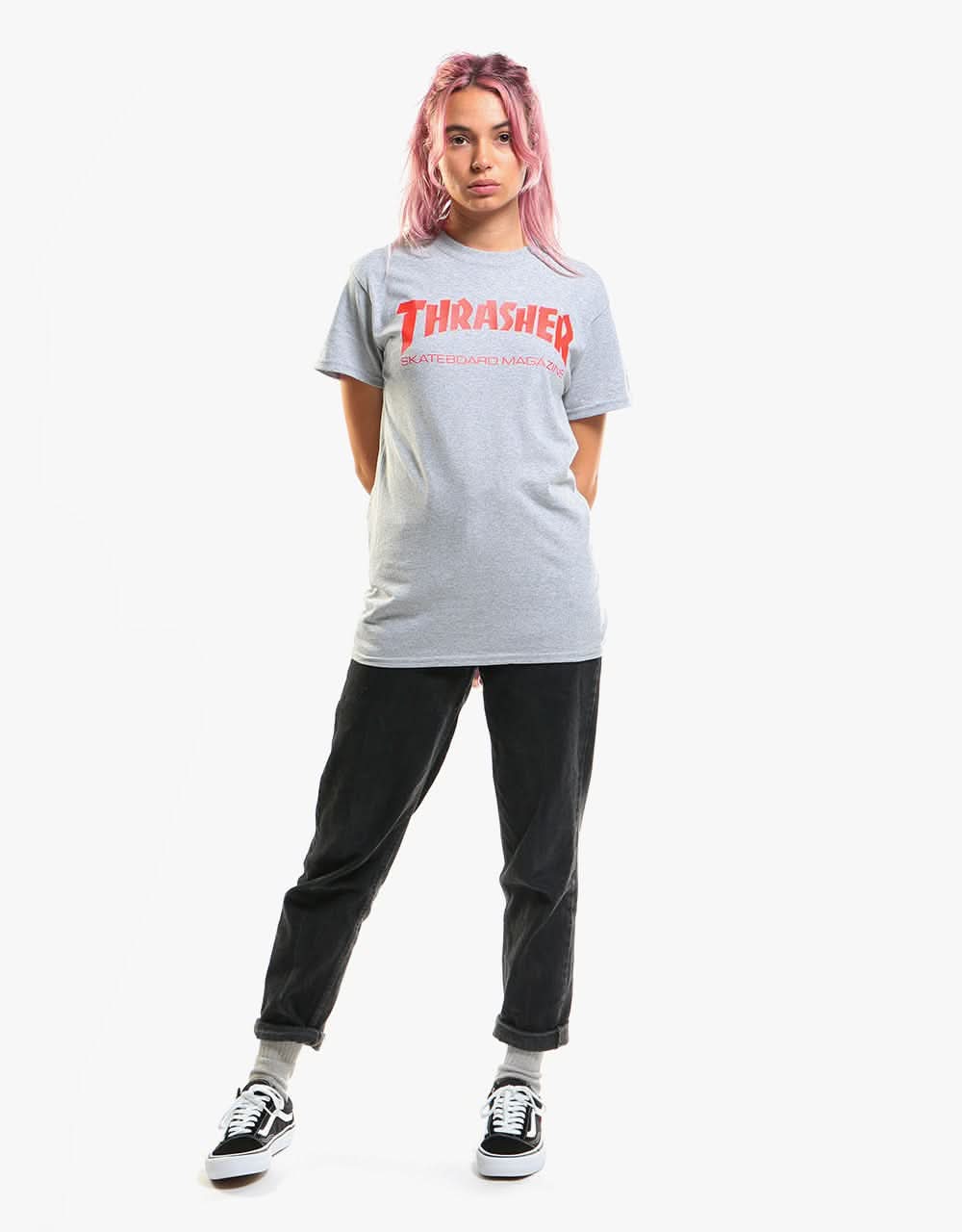 Thrasher Skate Mag T-Shirt - Heather Grey - Image 7