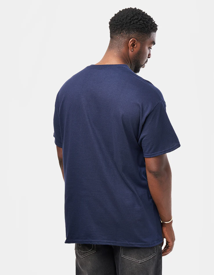 Thrasher Who Cares by Neckface T-Shirt - Navy - Image 3