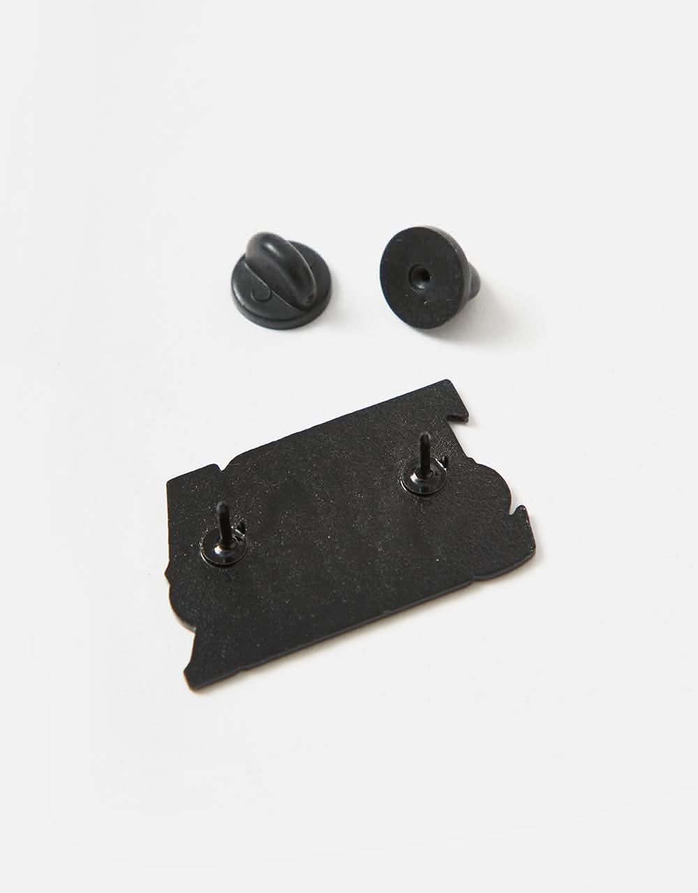 Thrasher x Anti Hero Lapel Pin Lapel Pin - Black/White - Image 2