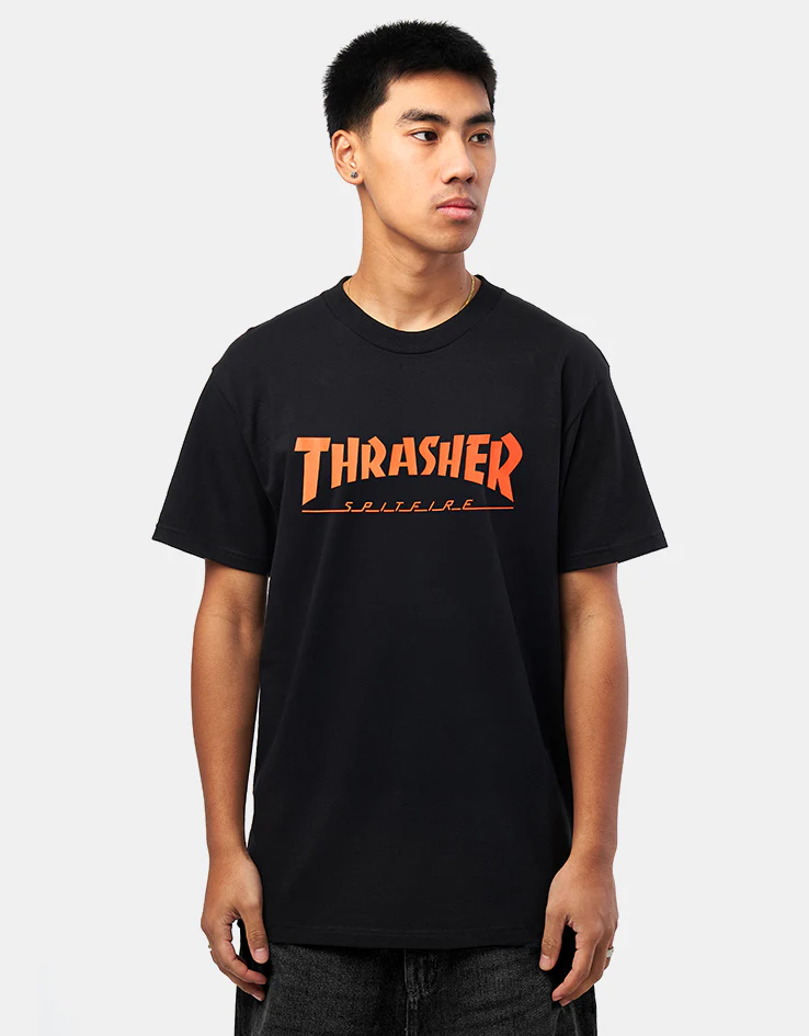 Thrasher x Spitfire Big Head Jake T-Shirt - Black - Image 2