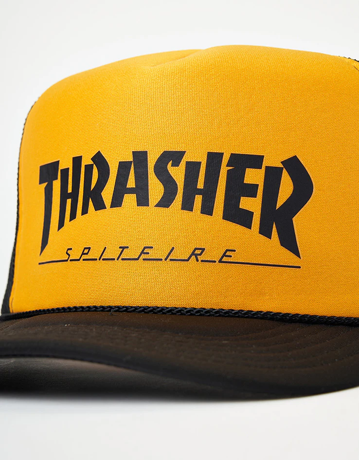 Thrasher x Spitfire Cap - Black/Gold/Black - Image 2