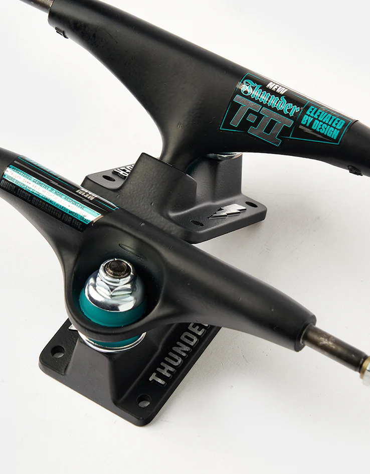 Thunder T-II Skateboard Trucks - Matte Black (Pair) - Image 2