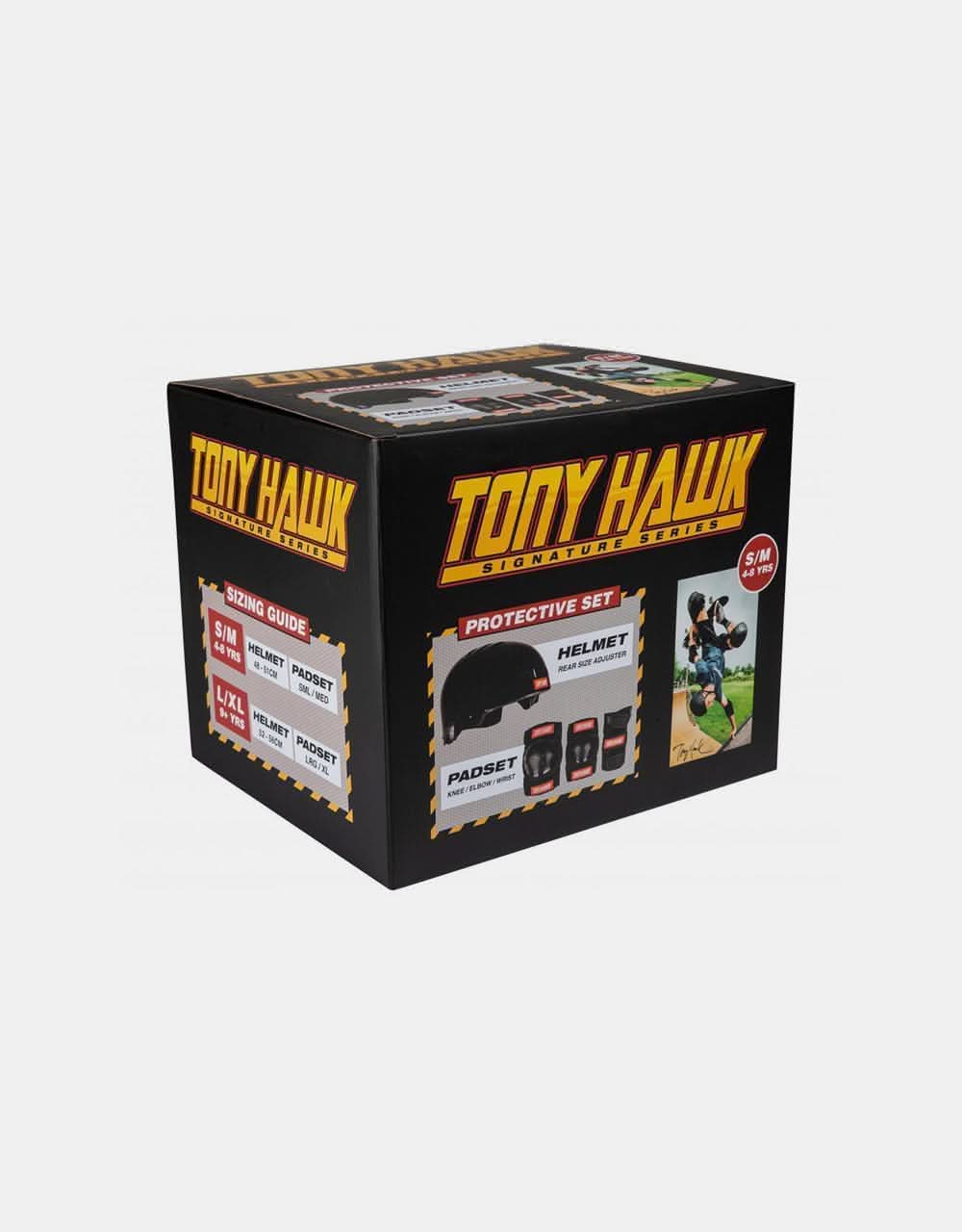 Tony Hawk Junior Helmet and Triple Pad Set - Black/Red - Image 2