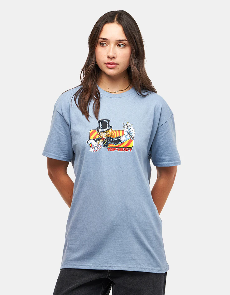 Top Heavy EXCLUSIVE Sleight of Hand T-Shirt - Slate - Image 4