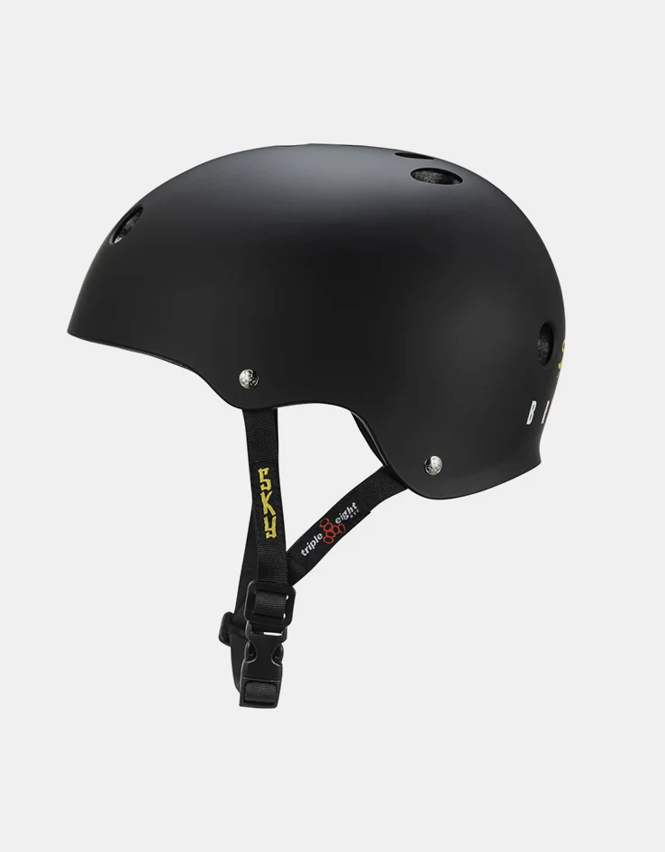 Triple 8 Sky Brown Sweatsaver Cert Helmet - Matte Black - Image 3