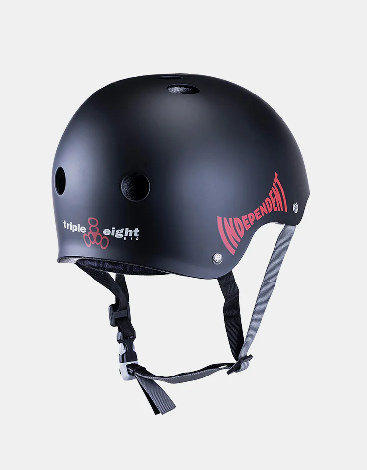 Triple 8 x Independent Sweatsaver Cert Helmet - Matte Black - Image 3