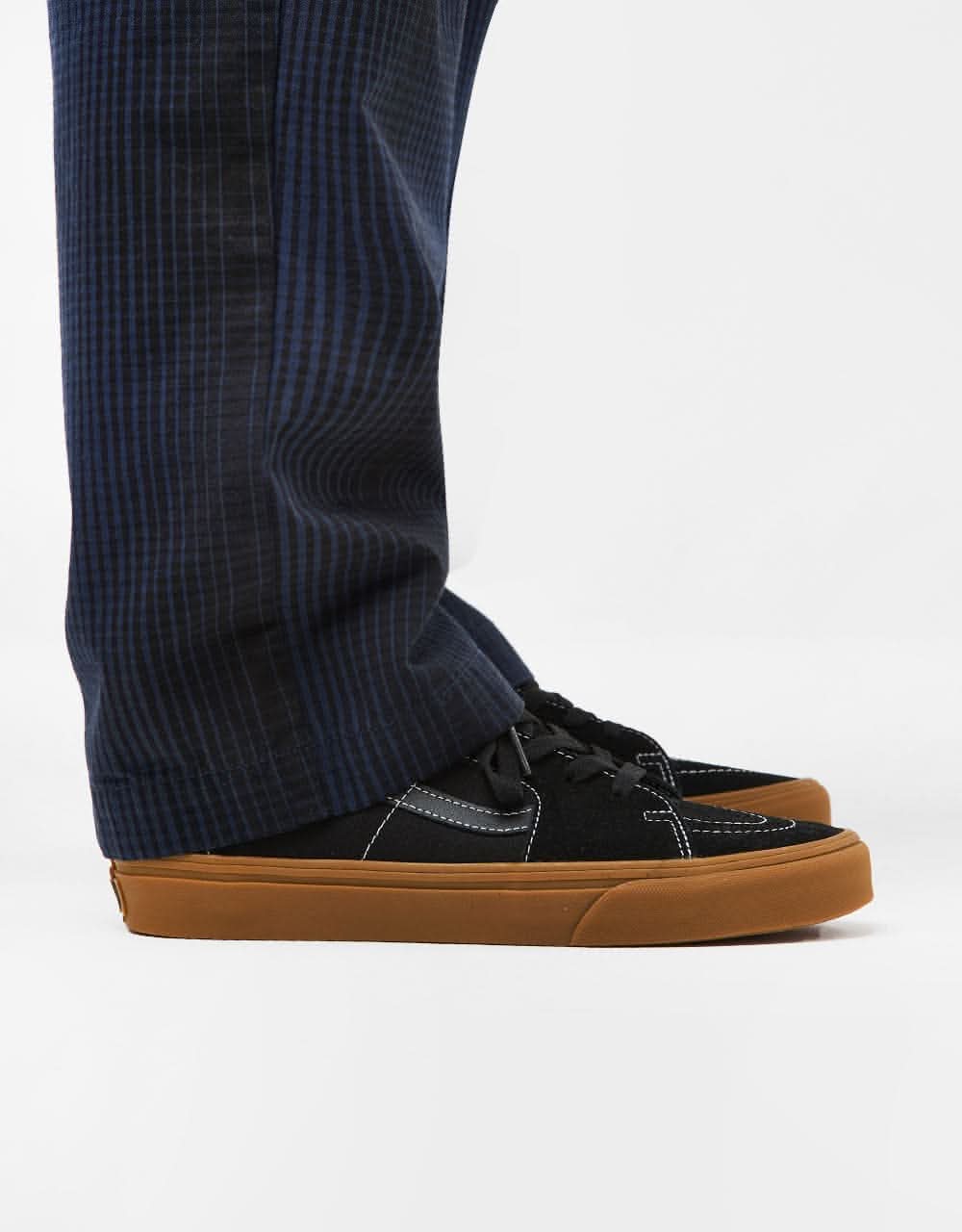 Vans Authentic Chino Loose Tapered Plaid Pant - Dress Blues/Black - Image 4
