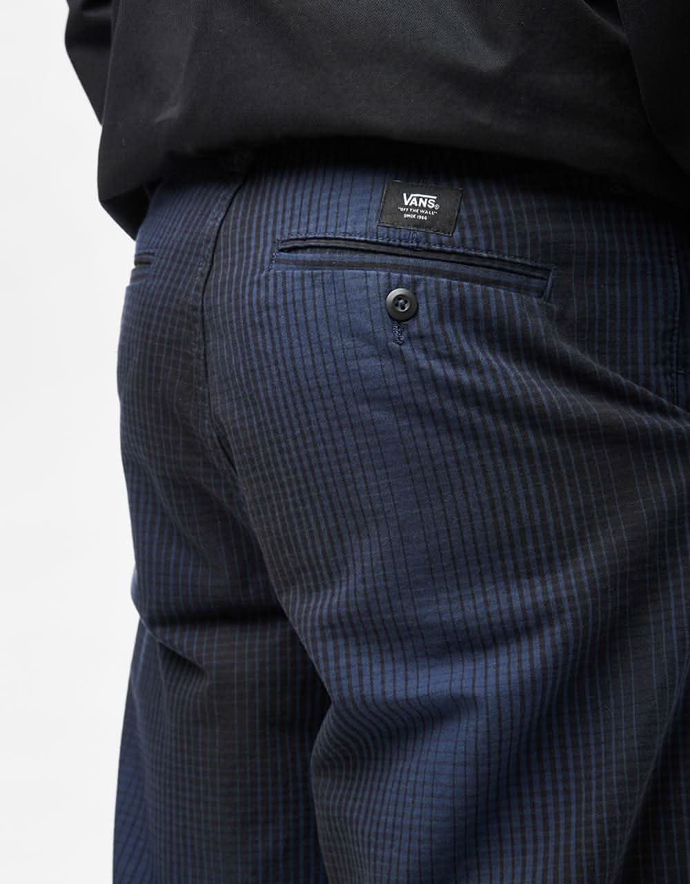 Vans Authentic Chino Loose Tapered Plaid Pant - Dress Blues/Black - Image 5