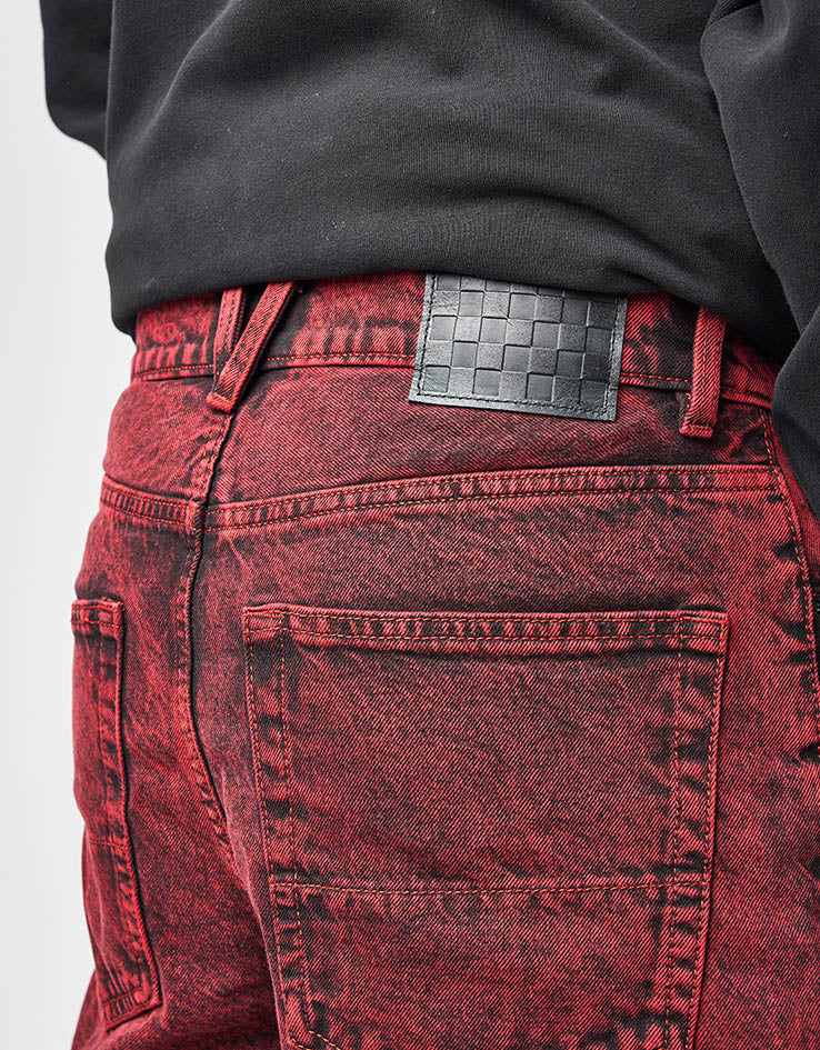 Vans Check-5 Baggy Acid Overdyed Denim Pant - Racing Red - Image 4