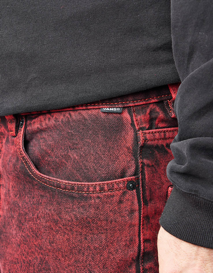 Vans Check-5 Baggy Acid Overdyed Denim Pant - Racing Red - Image 5
