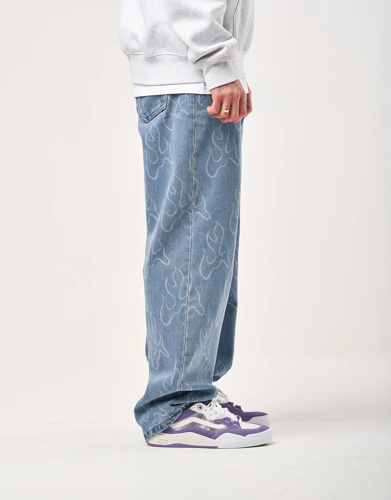Vans Check-5 Blaze Loose Denim Pant - Stonewash Blue - Image 3