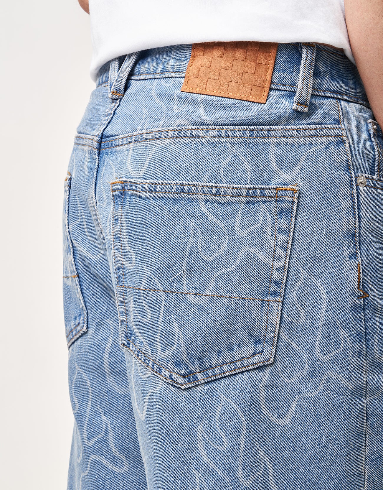 Vans Check-5 Blaze Loose Denim Pant - Stonewash Blue - Image 5