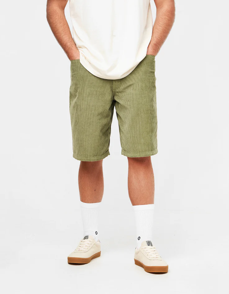 Vans Check-5 Loose Corduroy Shorts - Loden Green