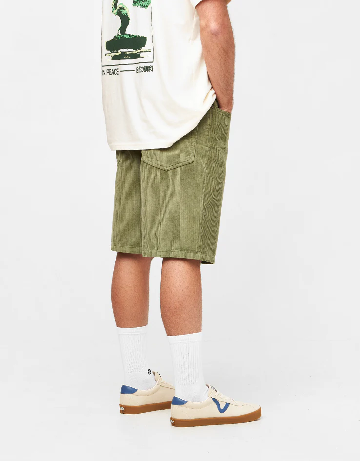 Vans Check-5 Loose Corduroy Shorts - Loden Green - Image 2
