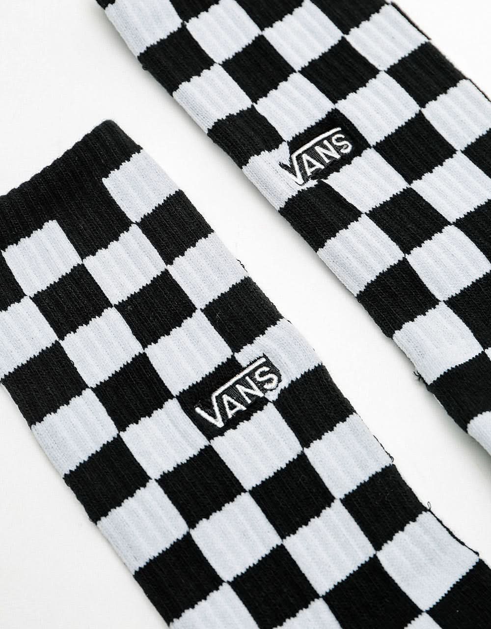 Vans Checkerboard Crew Socks - Black/White Check - Image 4