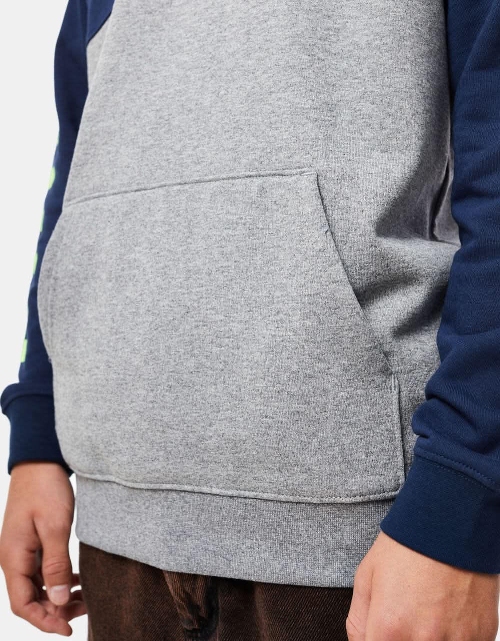 Vans Classic Block Kids Pullover Hoodie - Dress Blues/Cement Heather - Image 4
